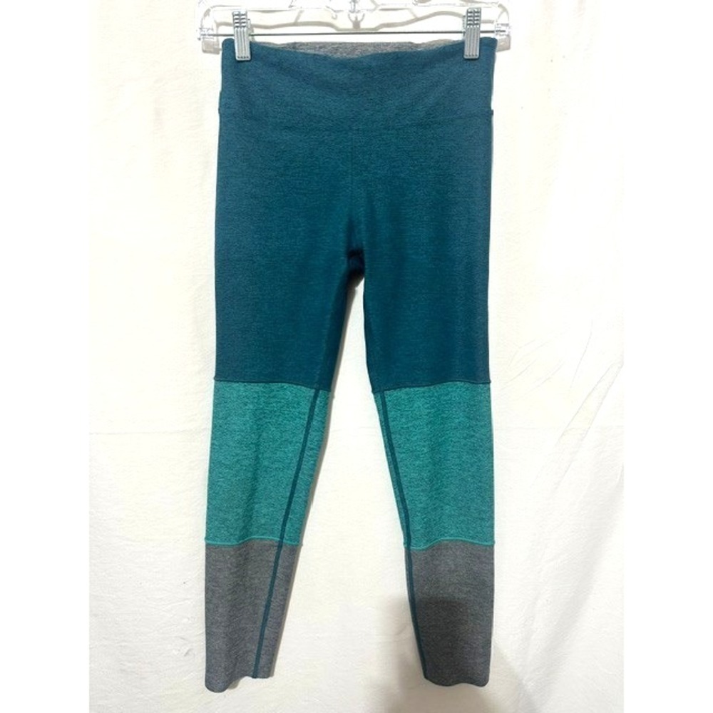 Outdoor Voices Women's Small Two Toned Blue Green Gray 7/8 Compression Leggings